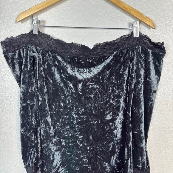 Kimchi Blue Ryder Crushed Velvet Y2K Dark Fairycore Feminine Goth Mini Dress L - Picture 3 of 14